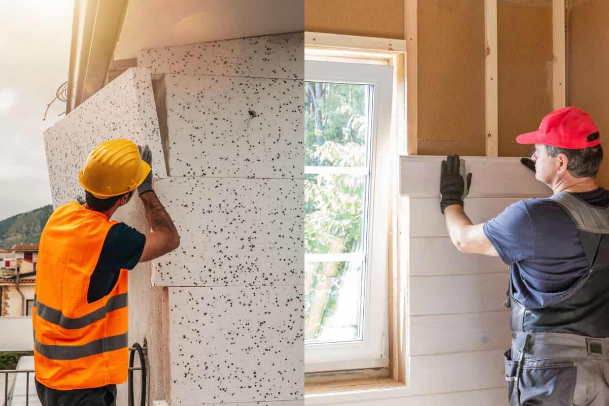 posizionamento cappotto termico esterno e interno