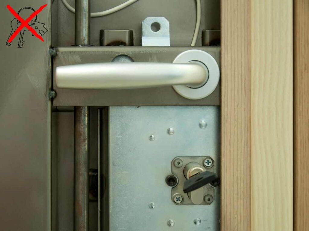serratura di una porta scassinata